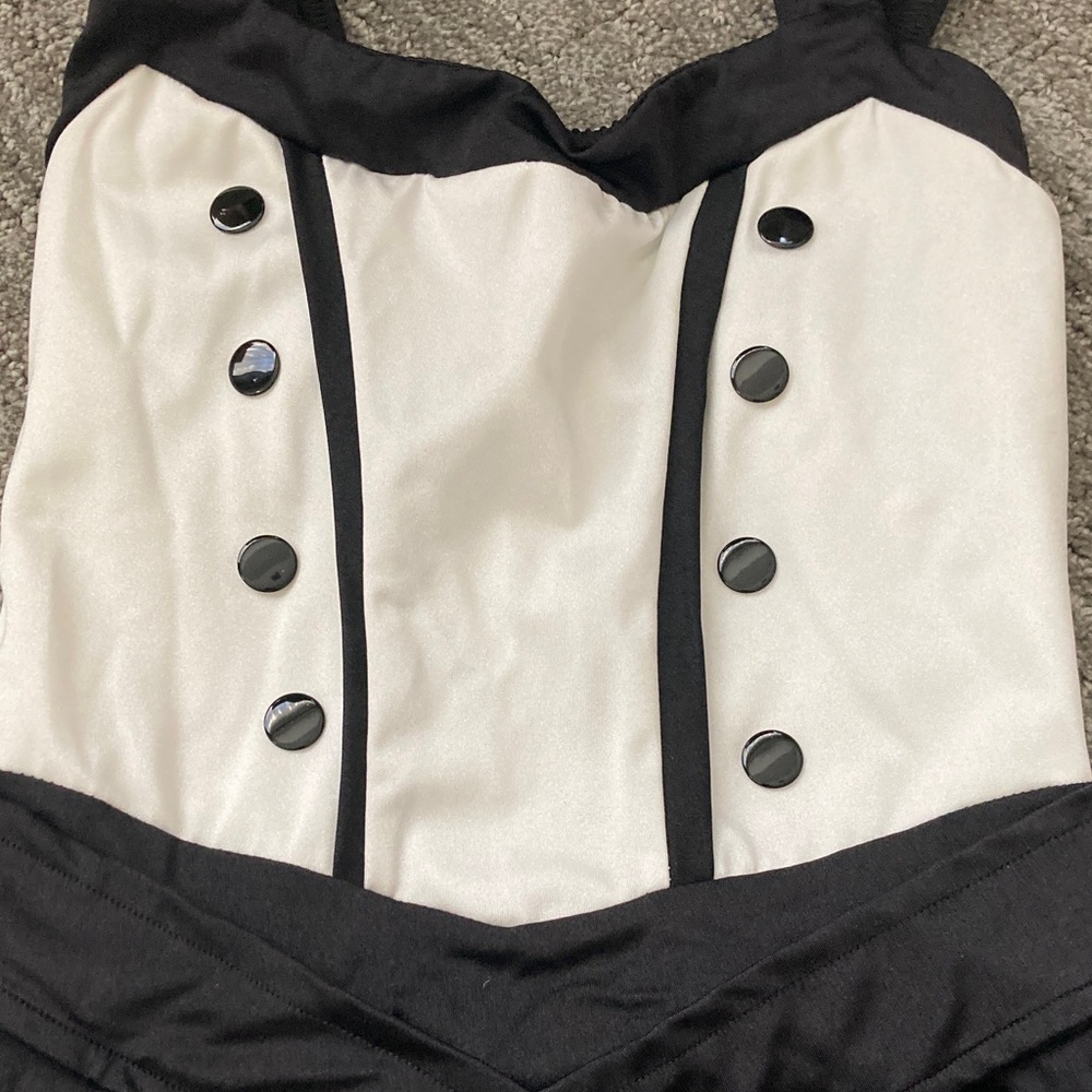 Kelle Teen Black and White Dance Costume - Picture 5 of 9